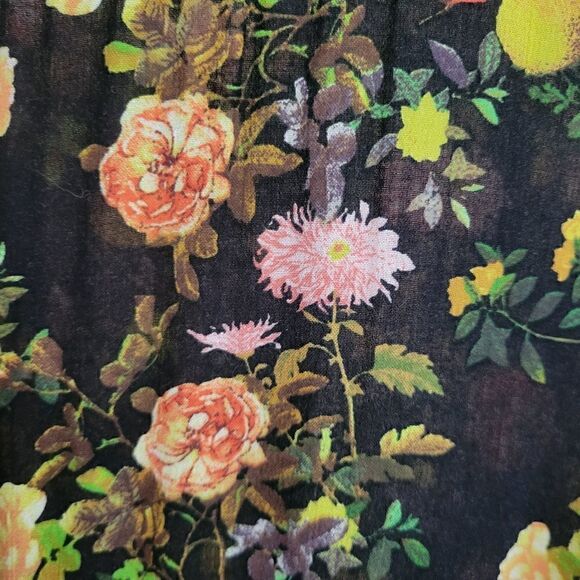 Banana Republic Floral Rayon Blouse with Side Tie Details - Picture 5 of 8